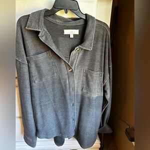 Gray Button-Up Shirt